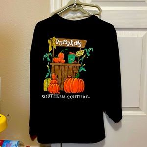 Southern Couture Fall Pumpkin Long Sleeve Tee